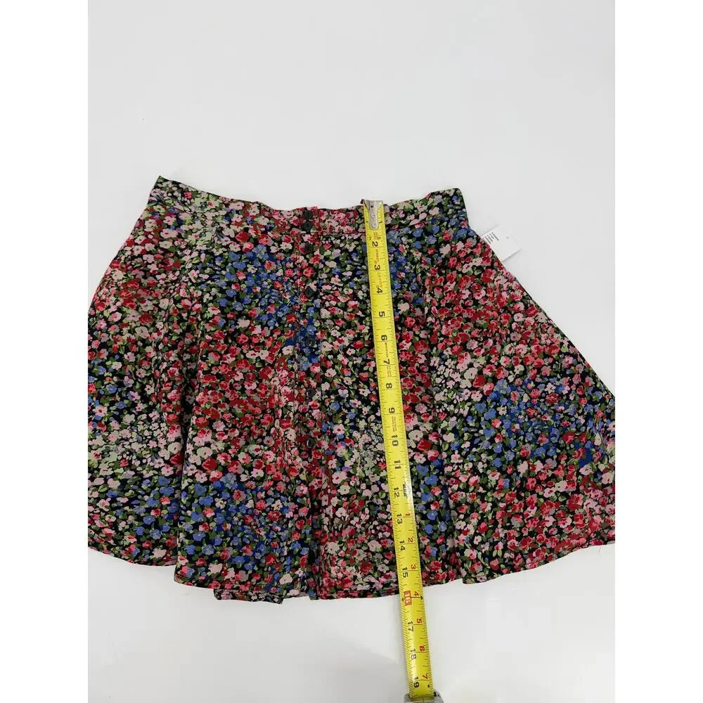 Urban Outfitters Millie Floral Button Front Mini Skirt WhimsyGoth Indie Small